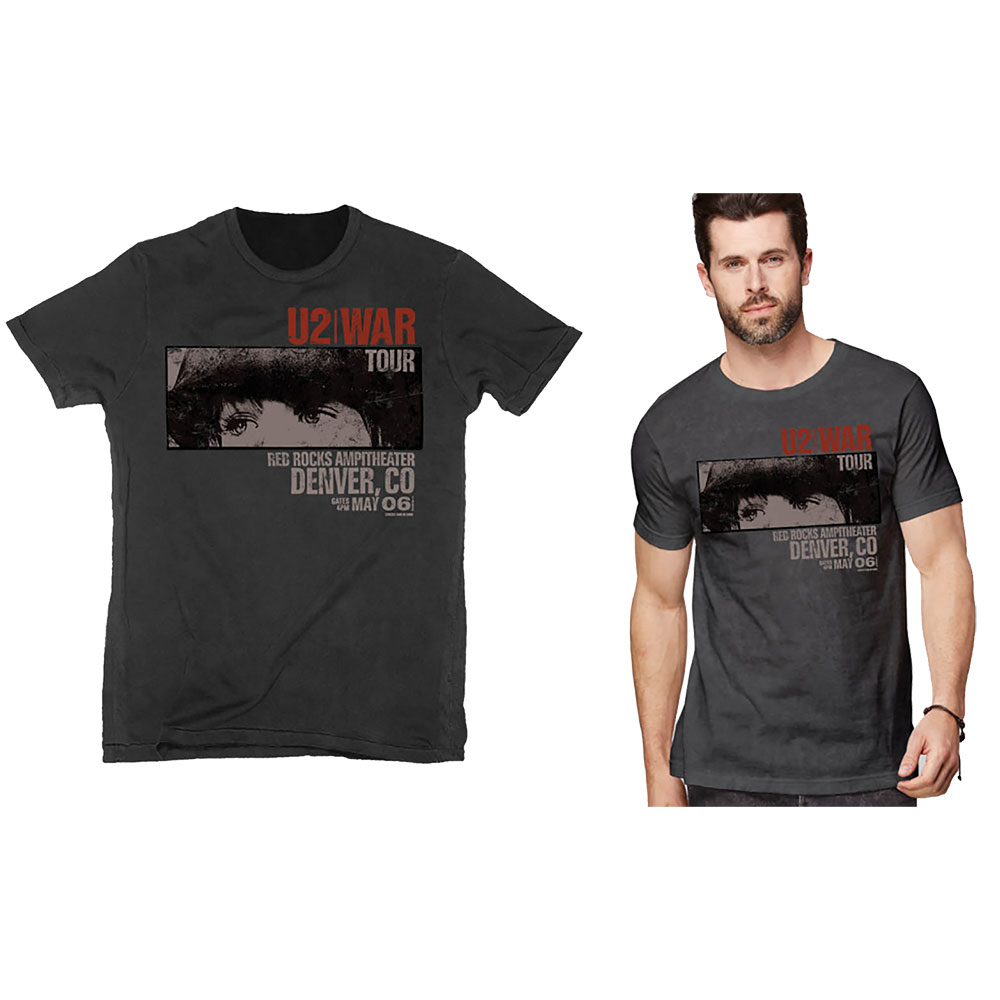 Tričko U2 - War Red Rocks, Unisex,Čierna,XL