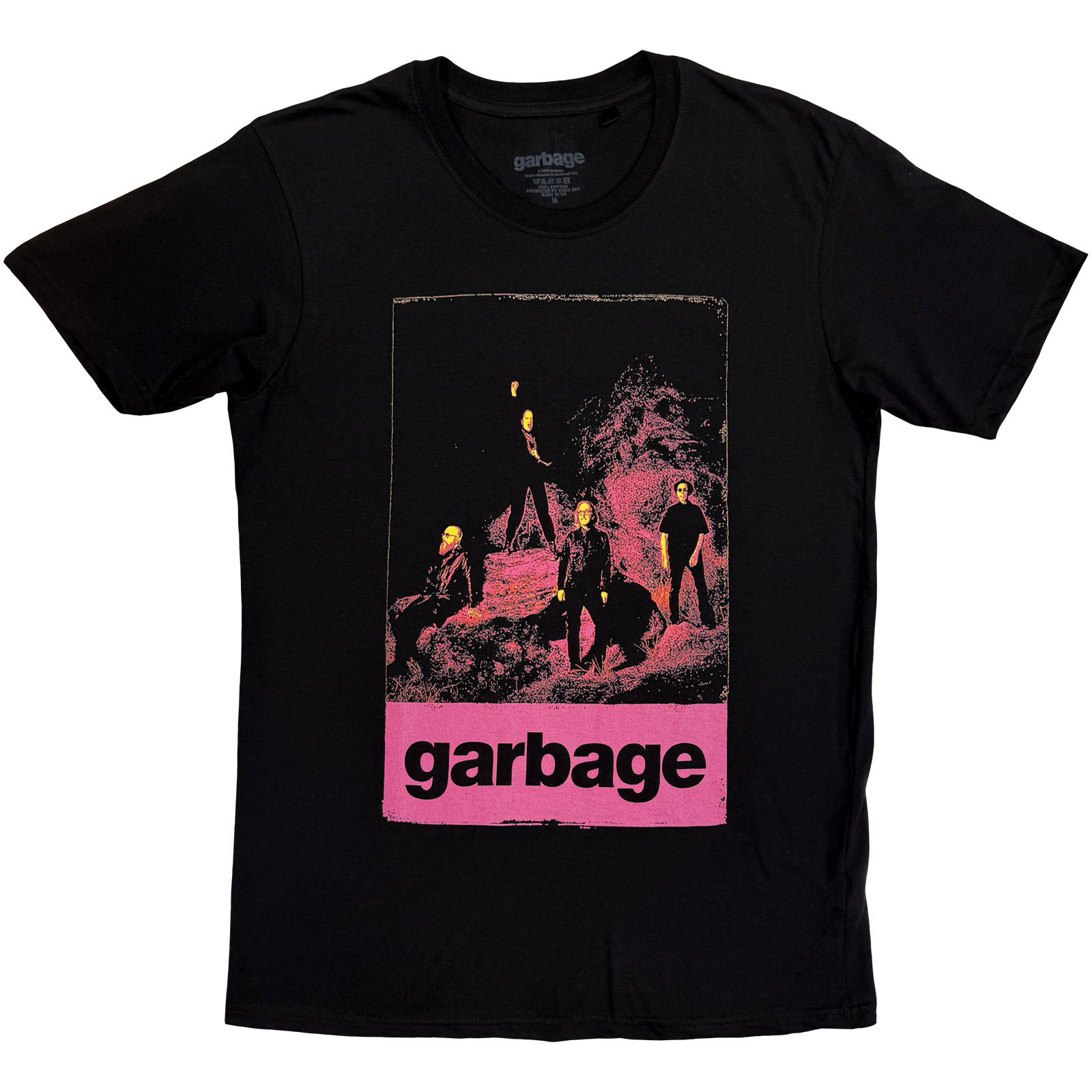 Tričko Garbage - Neon Band, Unisex,Čierna,L