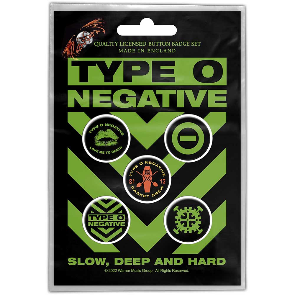 Odznak Type O Negative - Slow, Deep & Hard