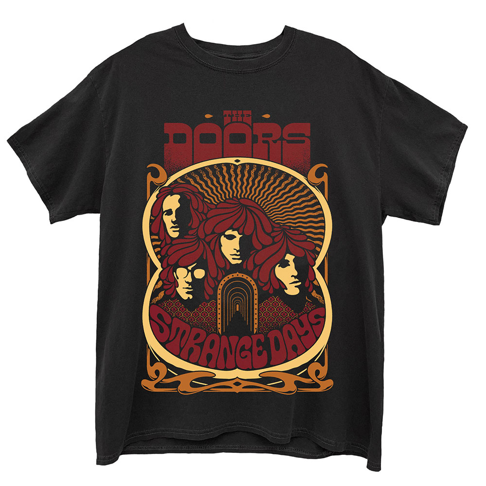 Tričko The Doors - Strange Days Vintage Poster, Unisex,Čierna,XXL