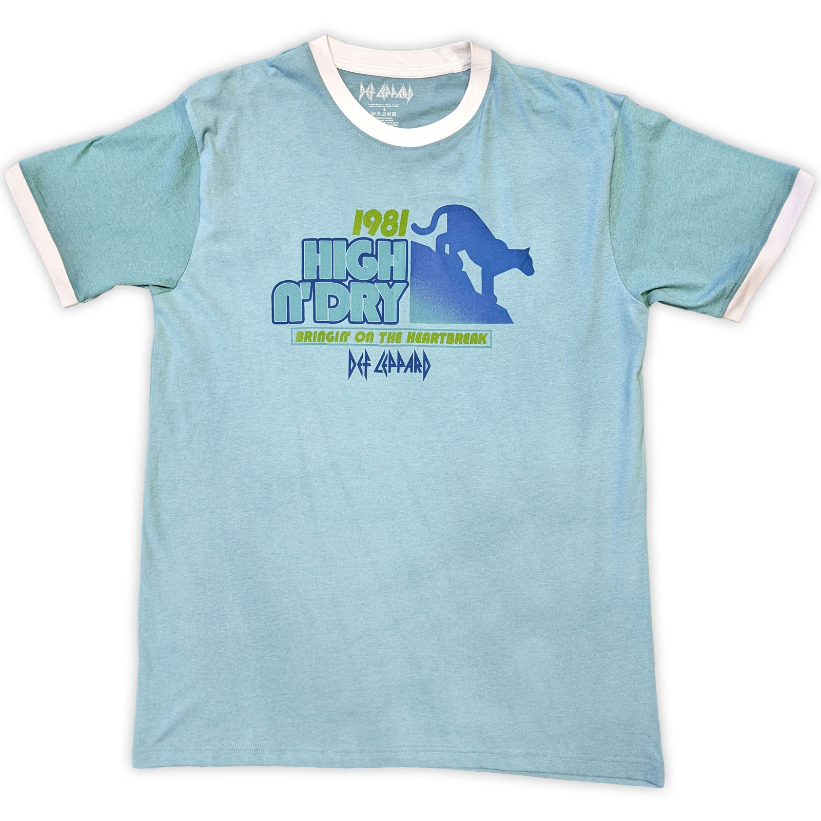 Tričko Def Leppard - High N' Dry, Unisex,Zelená,XXL