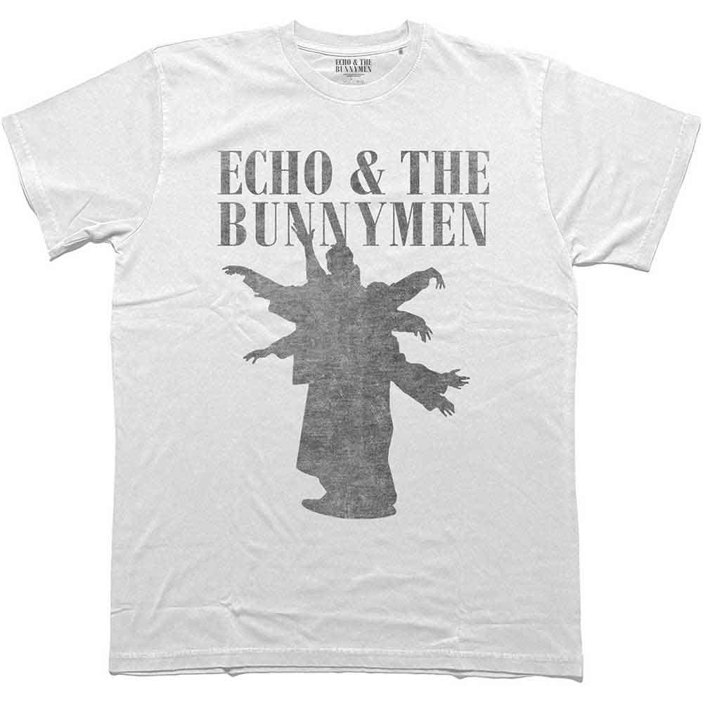 Tričko Echo & the Bunnymen - Silhouettes, Unisex,Biela,XXL
