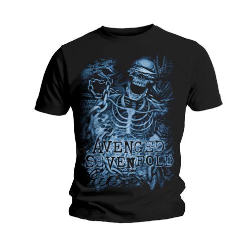 Tričko Avenged Sevenfold A7X - Chained Skeleton, Unisex,Čierna,M