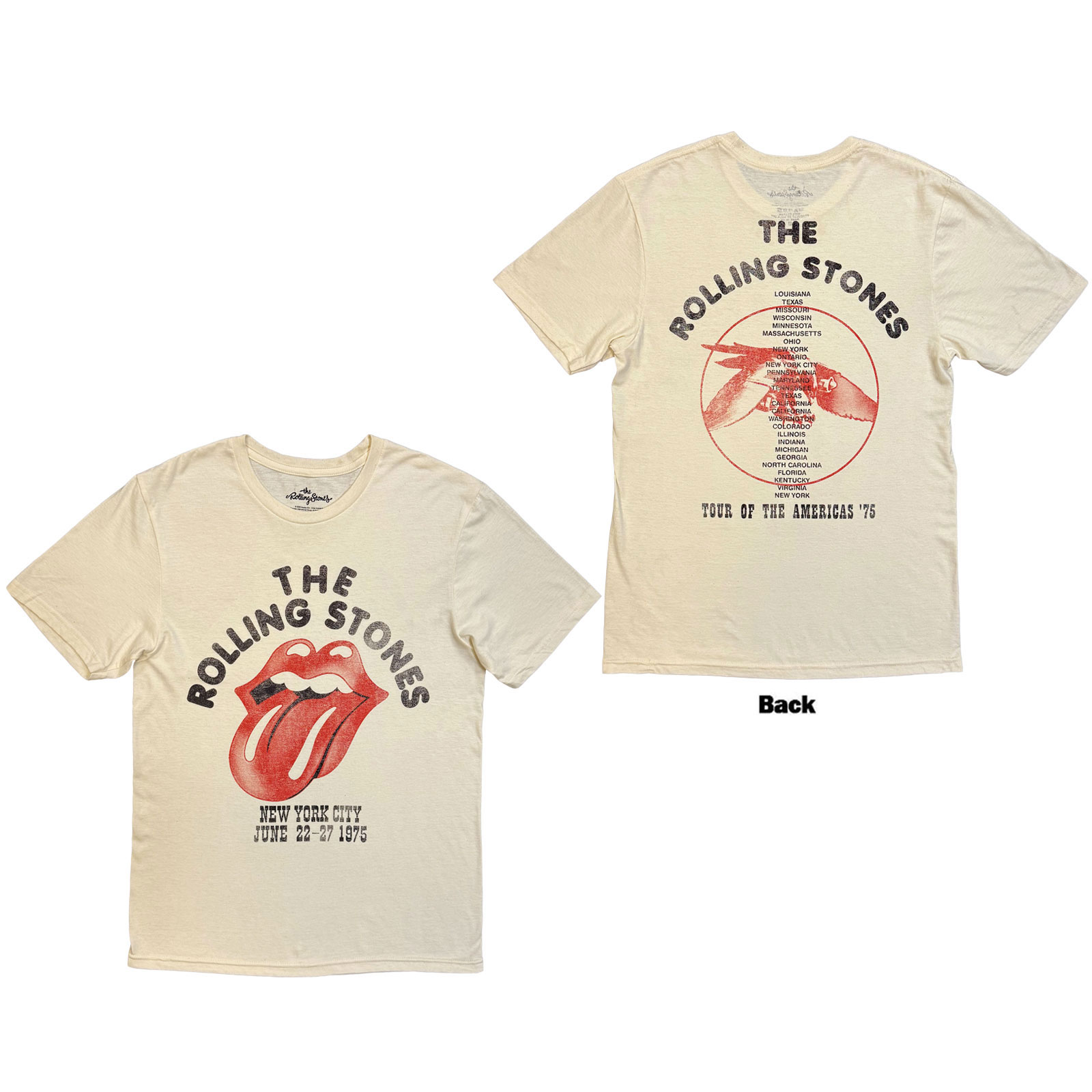 Tričko The Rolling Stones - New York City, Unisex,Natural,XXL