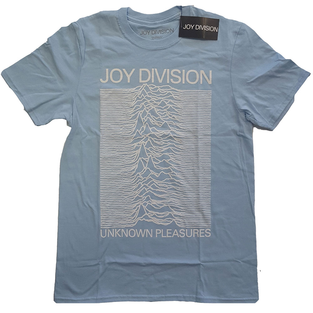Tričko Joy Division - Unknown Pleasures White On Blue, Unisex,Modrá,XXL