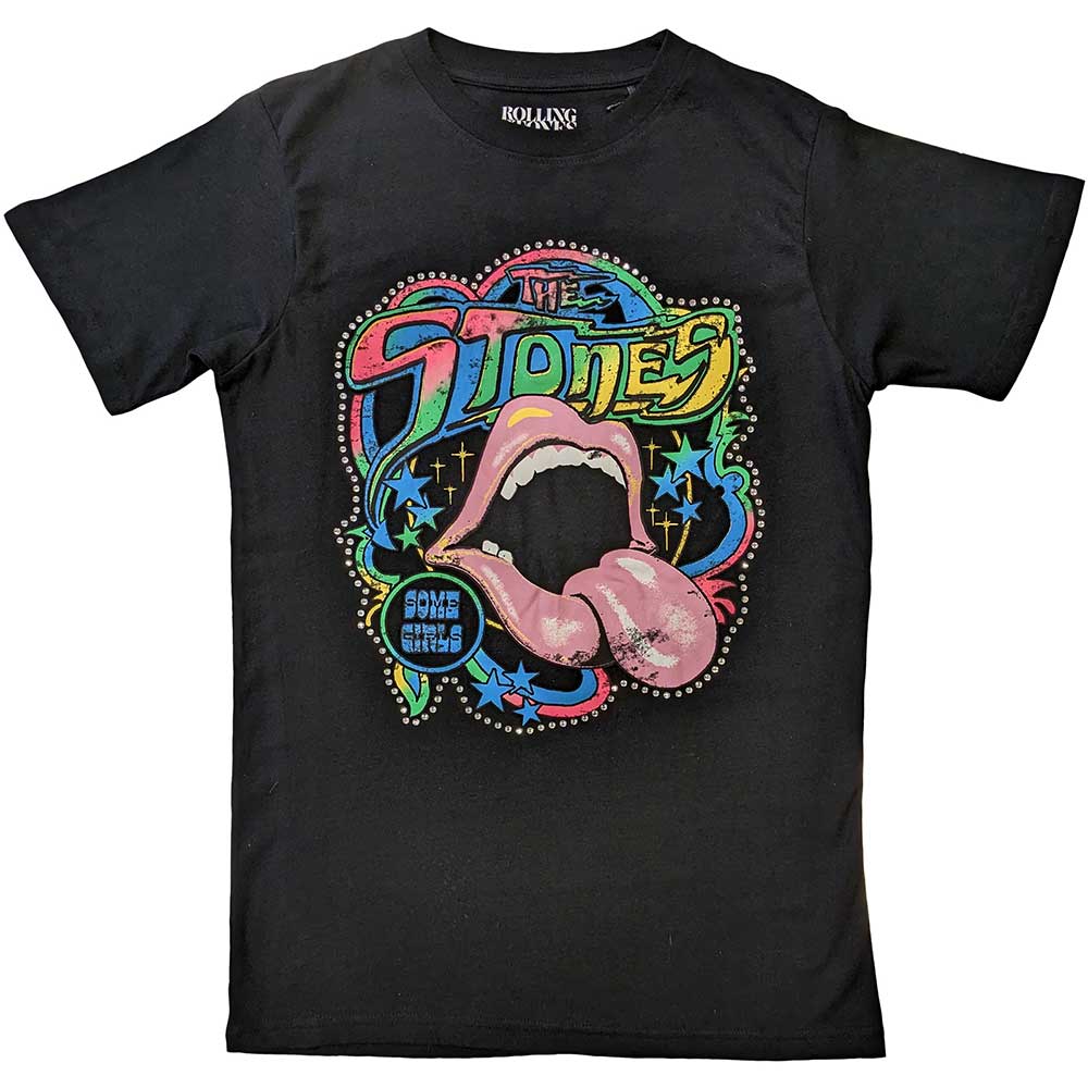 Tričko The Rolling Stones - Some Girls Neon Tongue, Unisex,Čierna,XXL