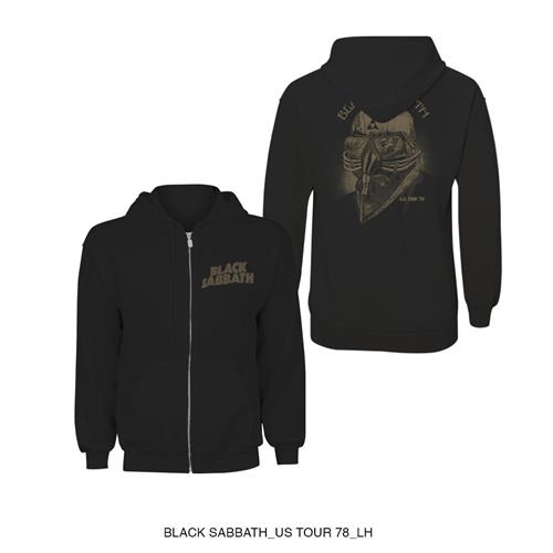 Mikina na zips Black Sabbath - Tour 1978, Unisex,Čierna,M