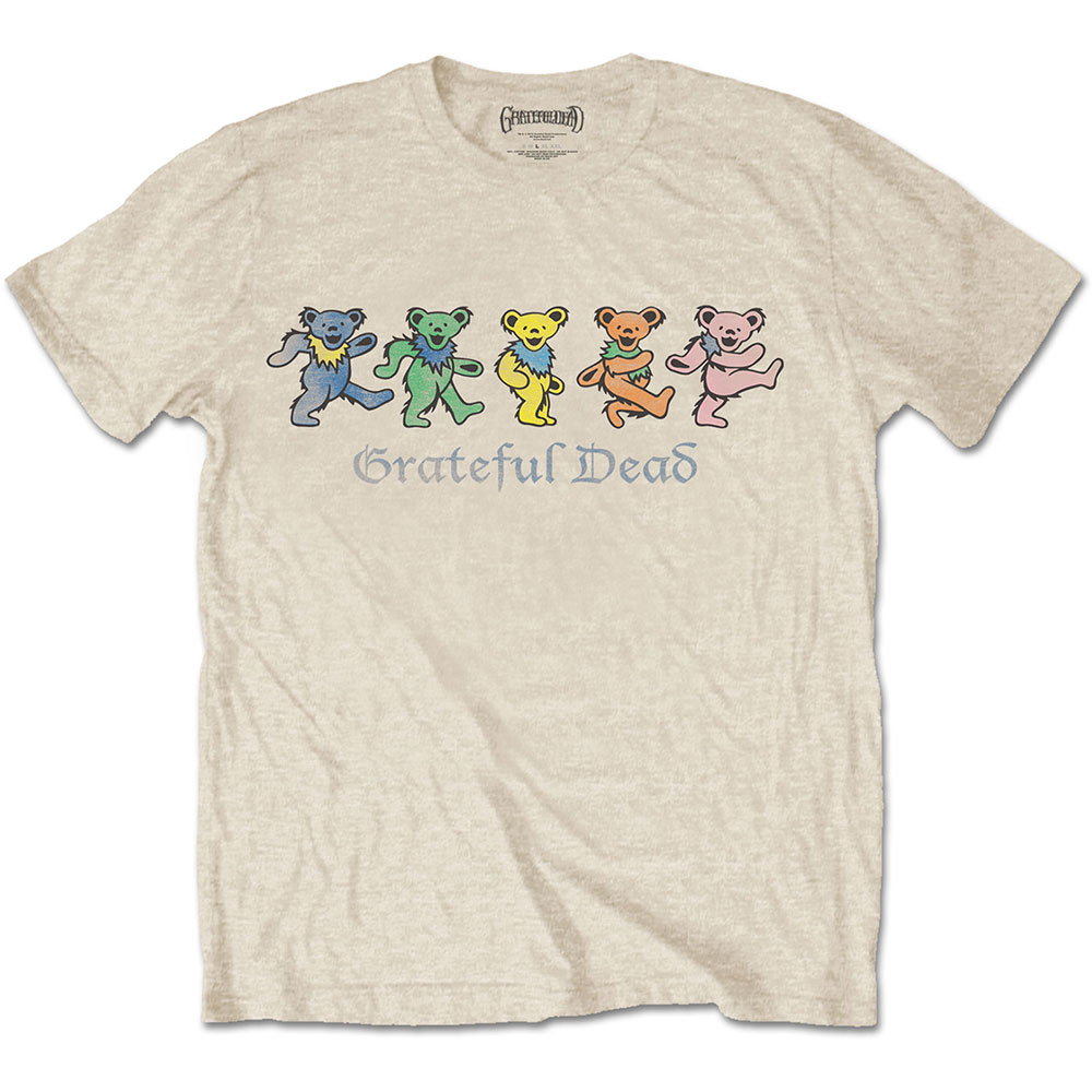 Tričko Grateful Dead - Dancing Bears, Unisex,Natural,XXL