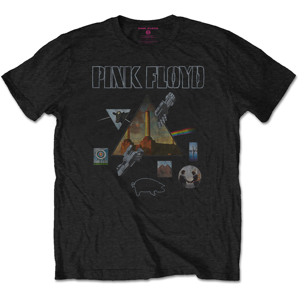 Tričko Pink Floyd - Montage, Unisex,Čierna,XXL