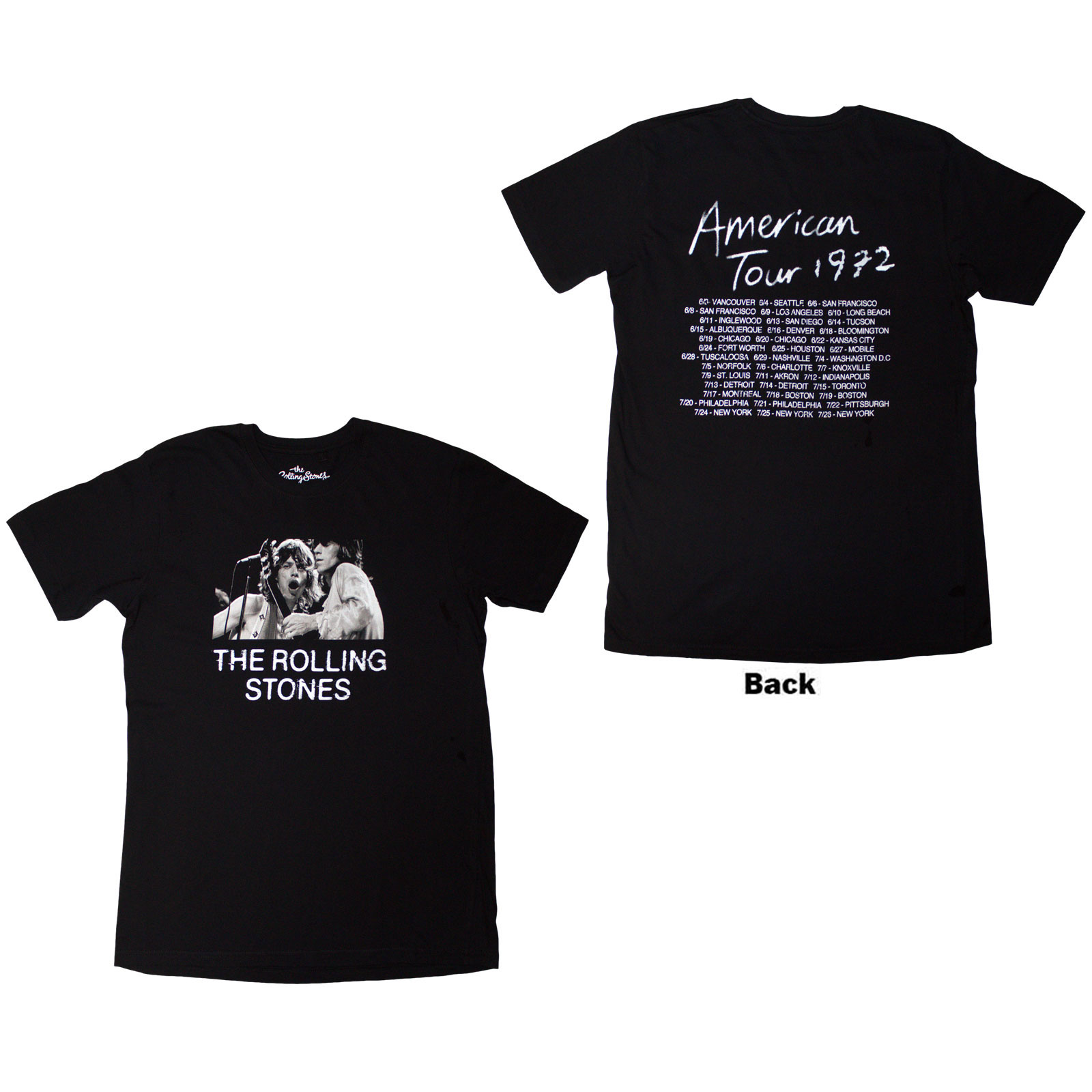 Tričko The Rolling Stones - Tour '72, Unisex,Čierna,XXL