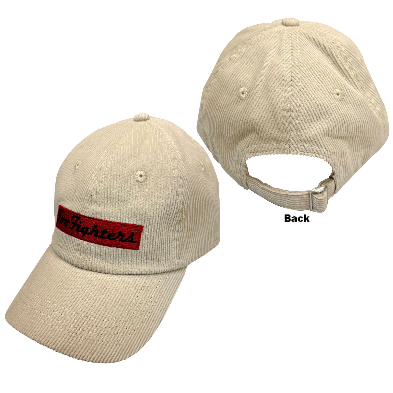 Šiltovka Foo Fighters - TCATS Logo Ribbon Corduroy, Unisex,Natural,Univerzálna
