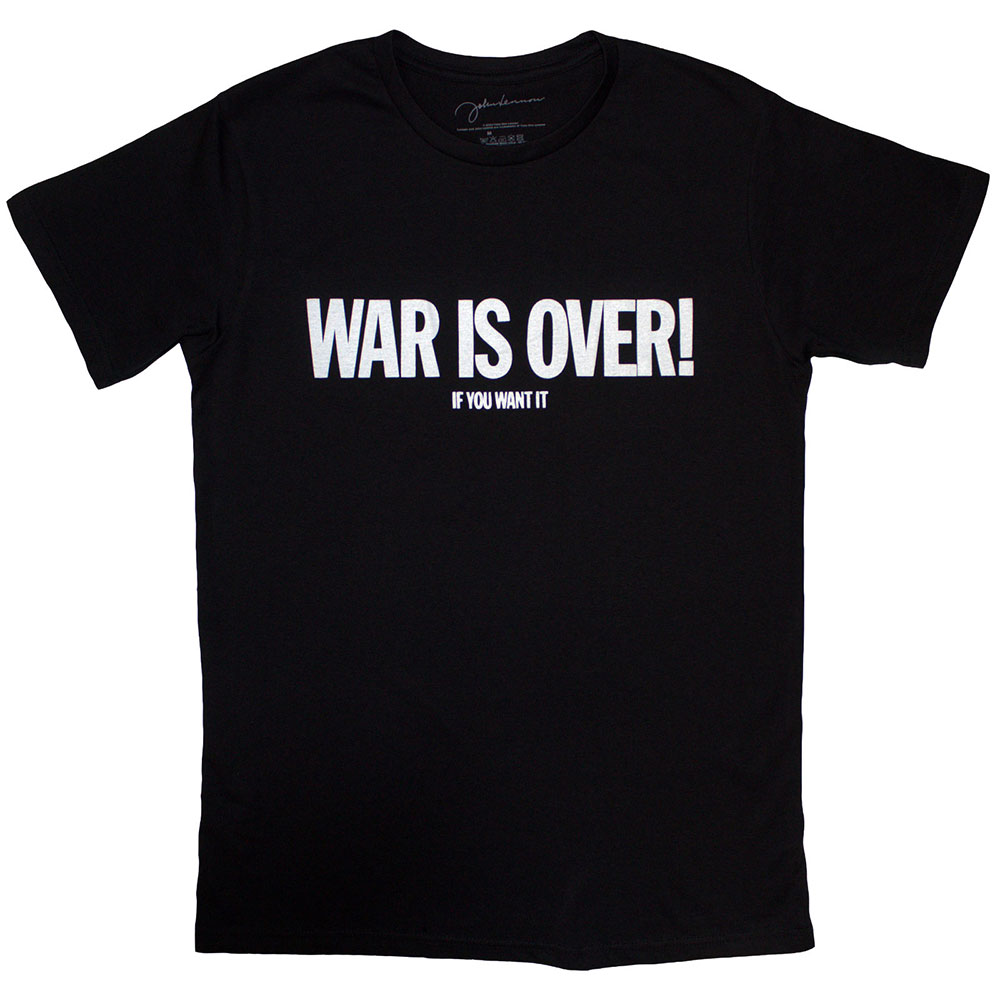 Tričko John Lennon - War Is Over, Unisex,Čierna,XXL