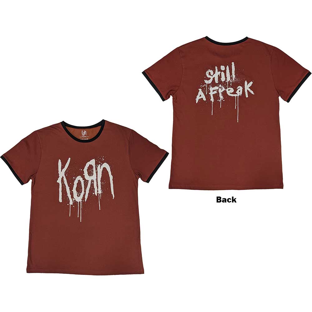 Tričko Korn - Logo, Unisex,Červená,XXL