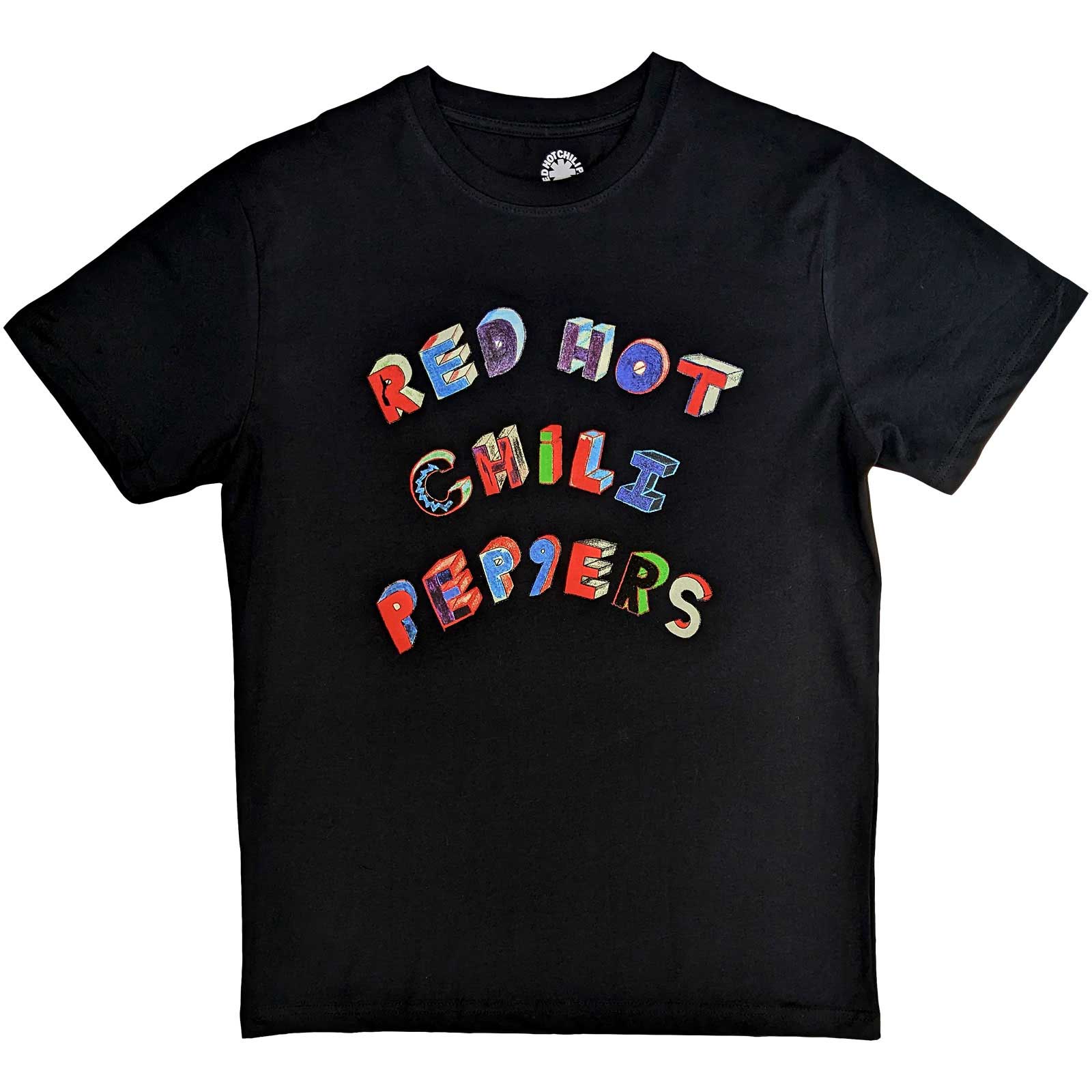 Tričko Red hot chili peppers - Colourful Letters, Unisex,Čierna,S