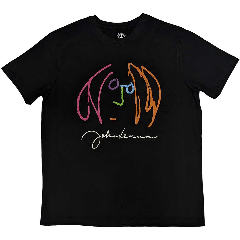 Tričko John Lennon - Self Portrait Full Colour, Unisex,Čierna,XL