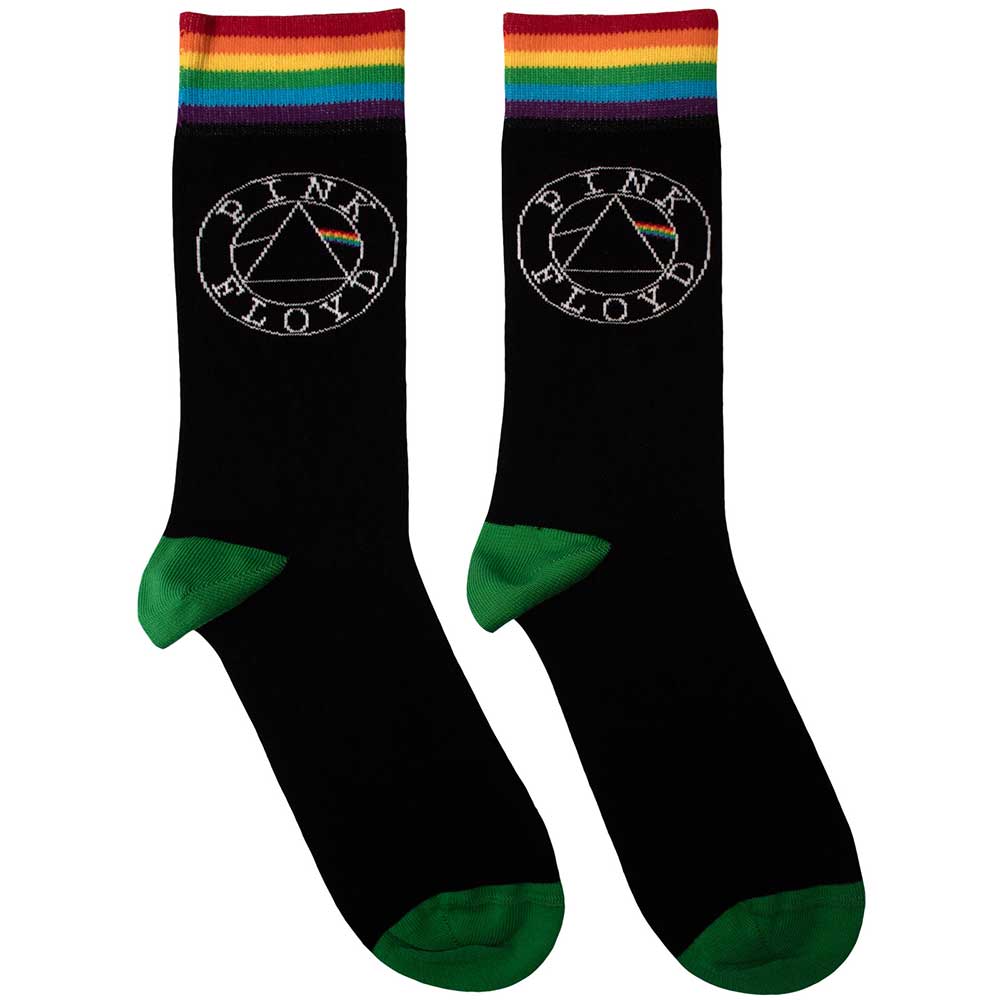 Ponožky Pink Floyd - Circle Logo, Unisex,Čierna,UK 7 - 11