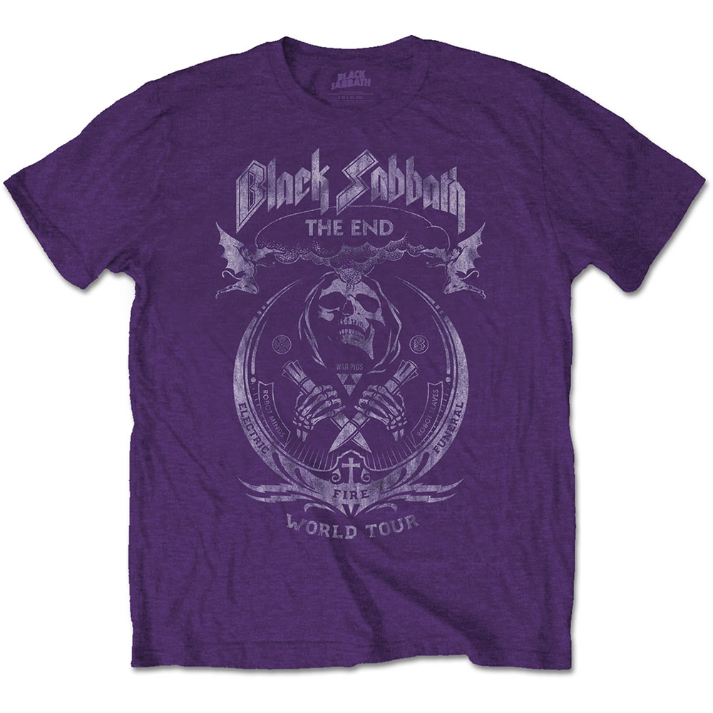 Tričko Black Sabbath - The End Mushroom Cloud, Unisex,Fialová,XXL