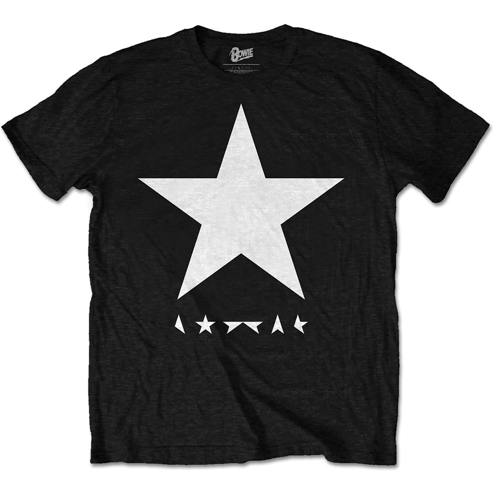 Tričko David Bowie - Blackstar (White Star on Black), Unisex,Čierna,XXL