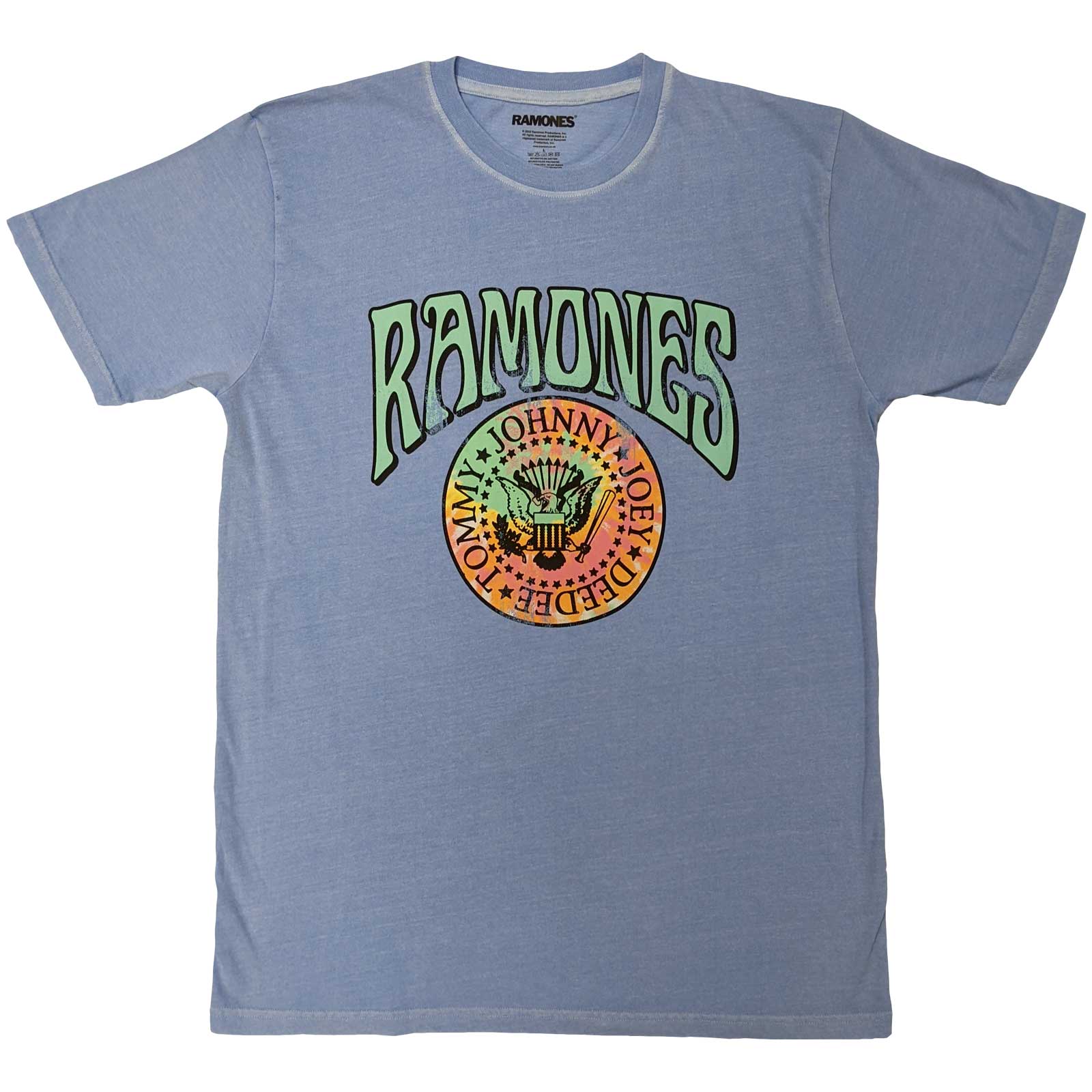 Tričko Ramones - Crest Psych, Unisex,Modrá,XXL
