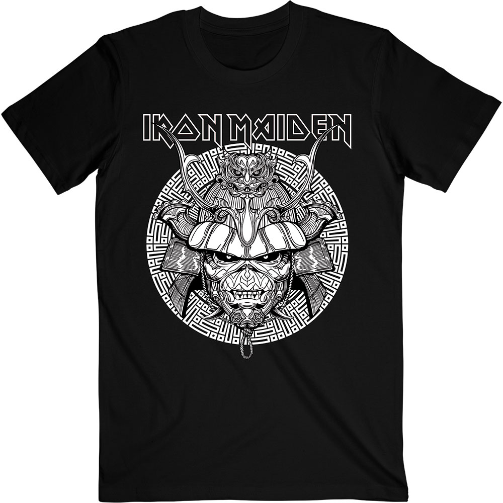 Tričko Iron Maiden - Samurai Graphic White, Unisex,Čierna,XXL
