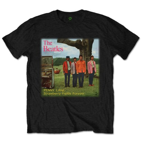 Tričko The Beatles - Strawberry Fields Forever, Unisex,Čierna,XXL