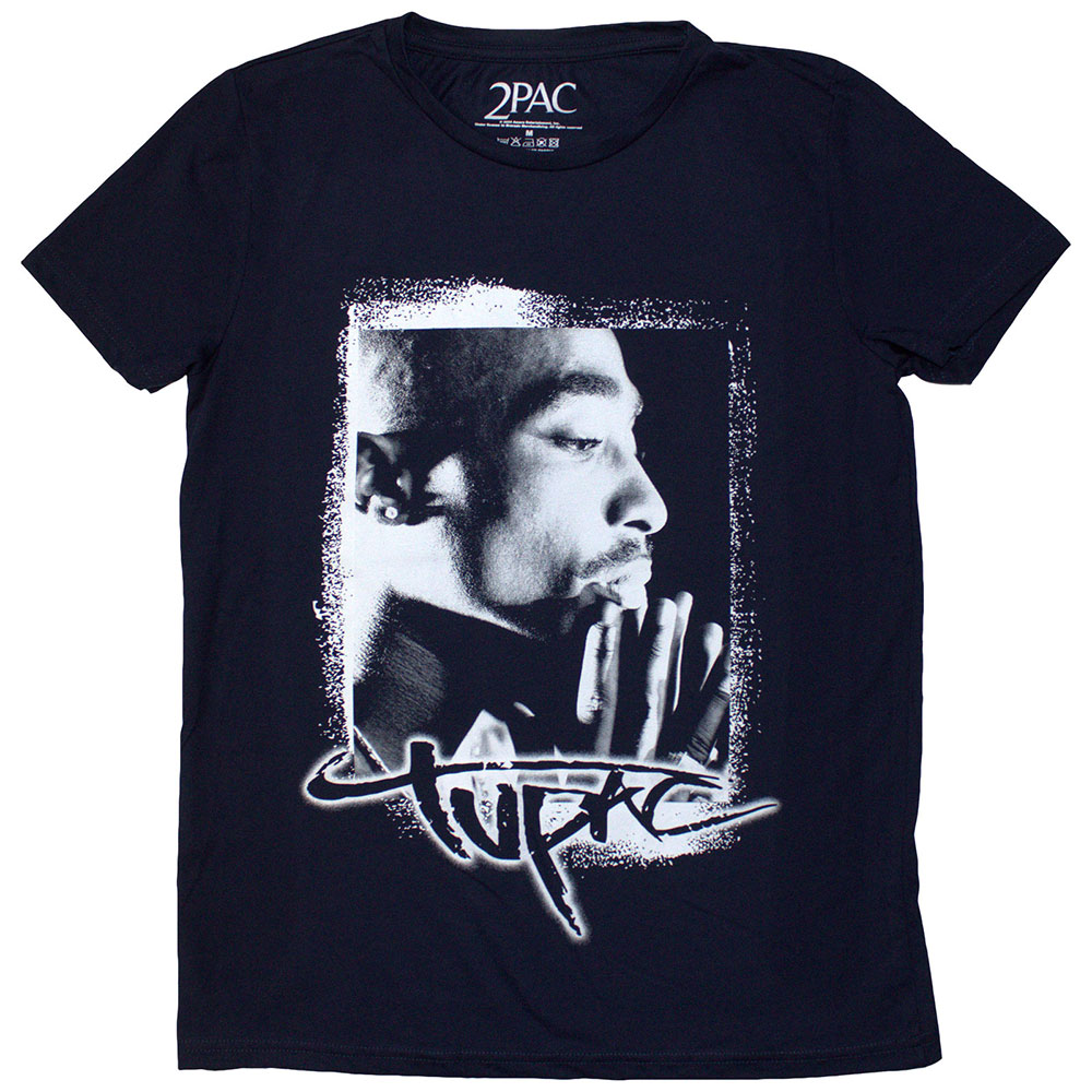 Tričko 2Pac - Spray Photo, Žena,Modrá,XXL