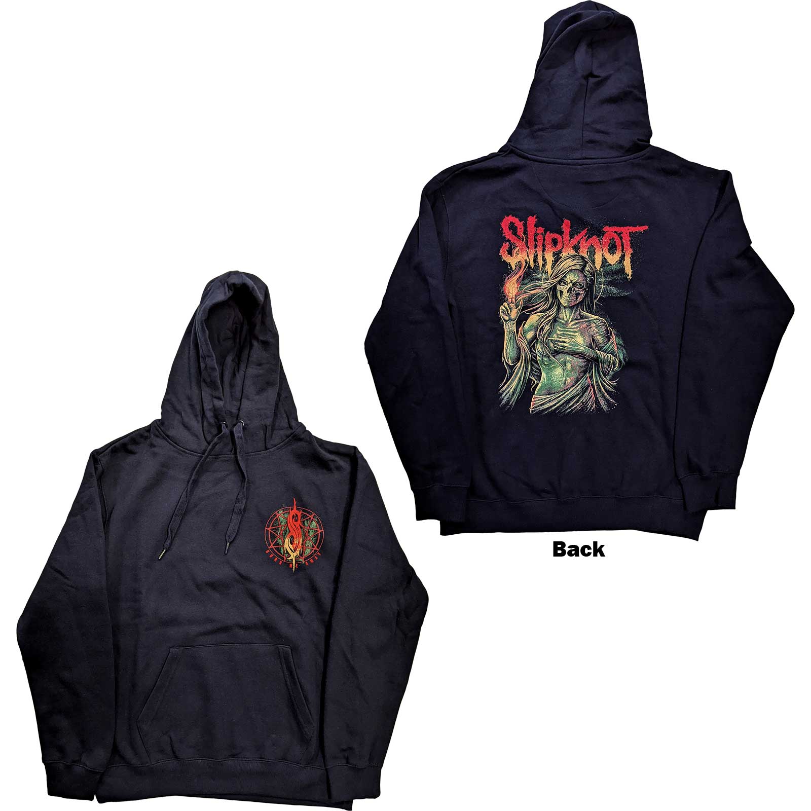 Mikina Slipknot - Burn Me Away, Unisex,Modrá,XXL