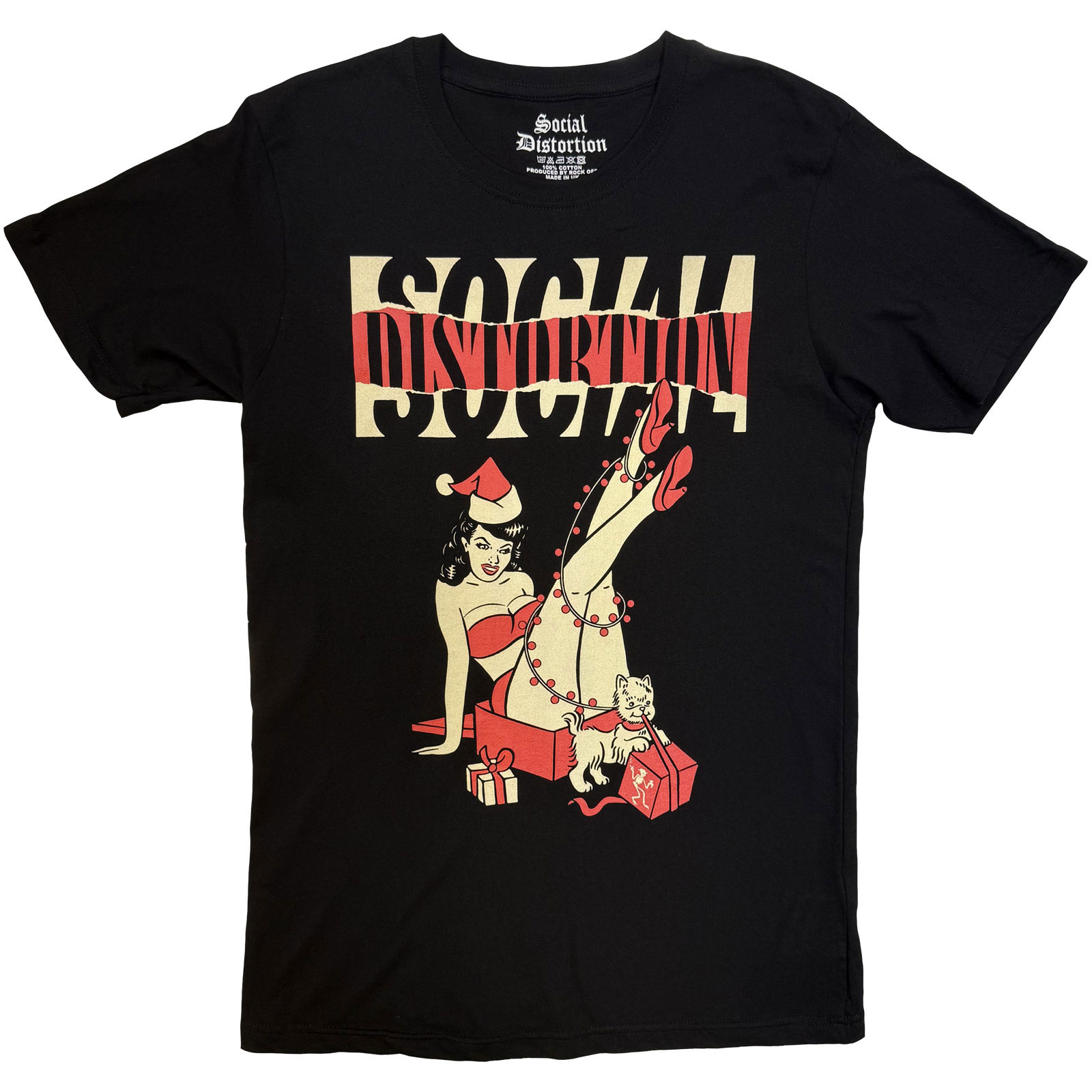 Tričko Social Distortion - Pin Up Holiday, Unisex,Čierna,XXL