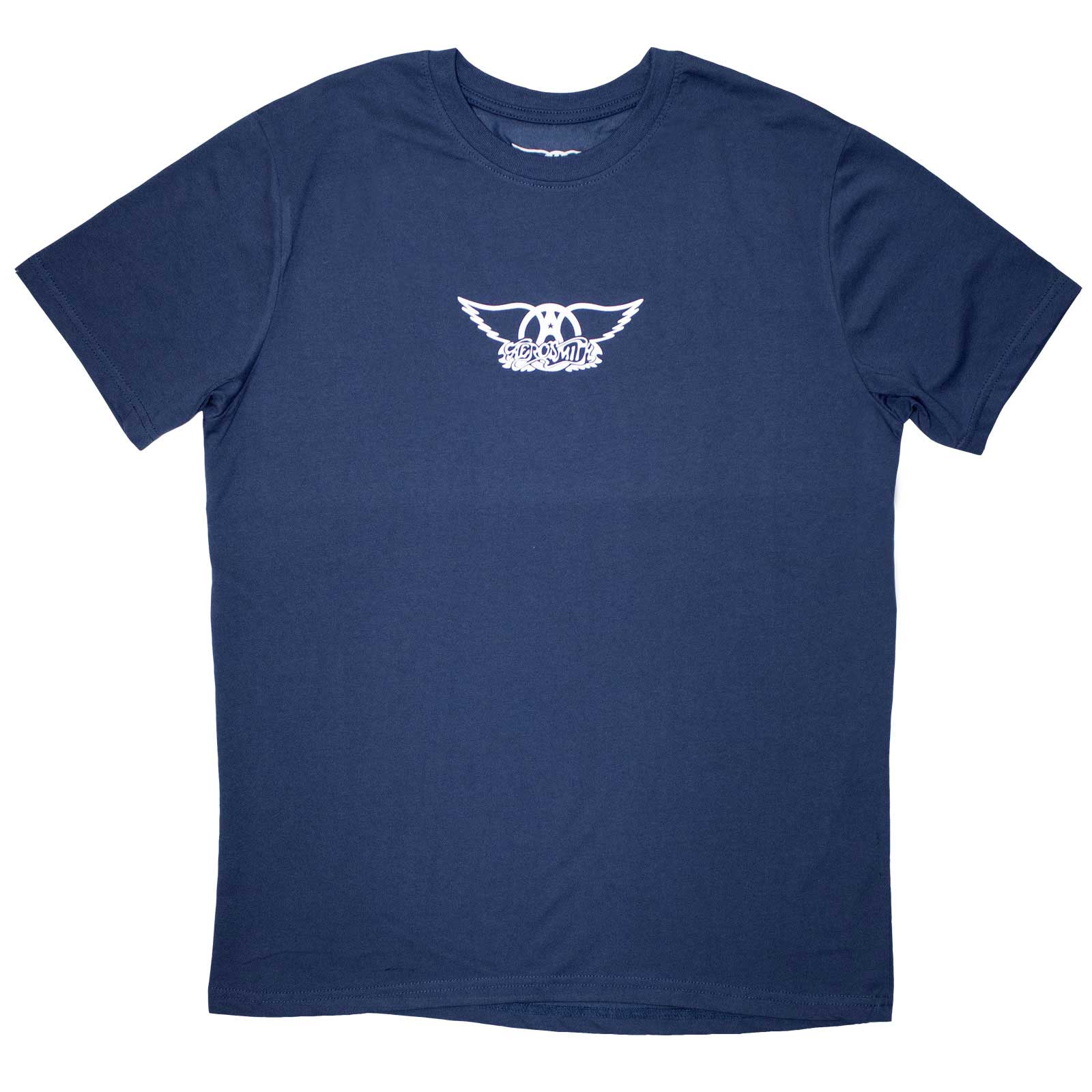 Tričko Aerosmith - Mini Wings Logo, Unisex,Modrá,XXL