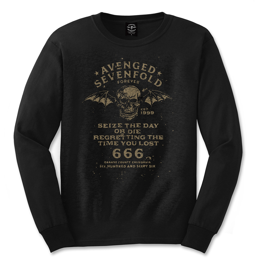 Tričko s dlhým rukávom Avenged Sevenfold A7X - Seize the Day, Unisex,Čierna,XXL