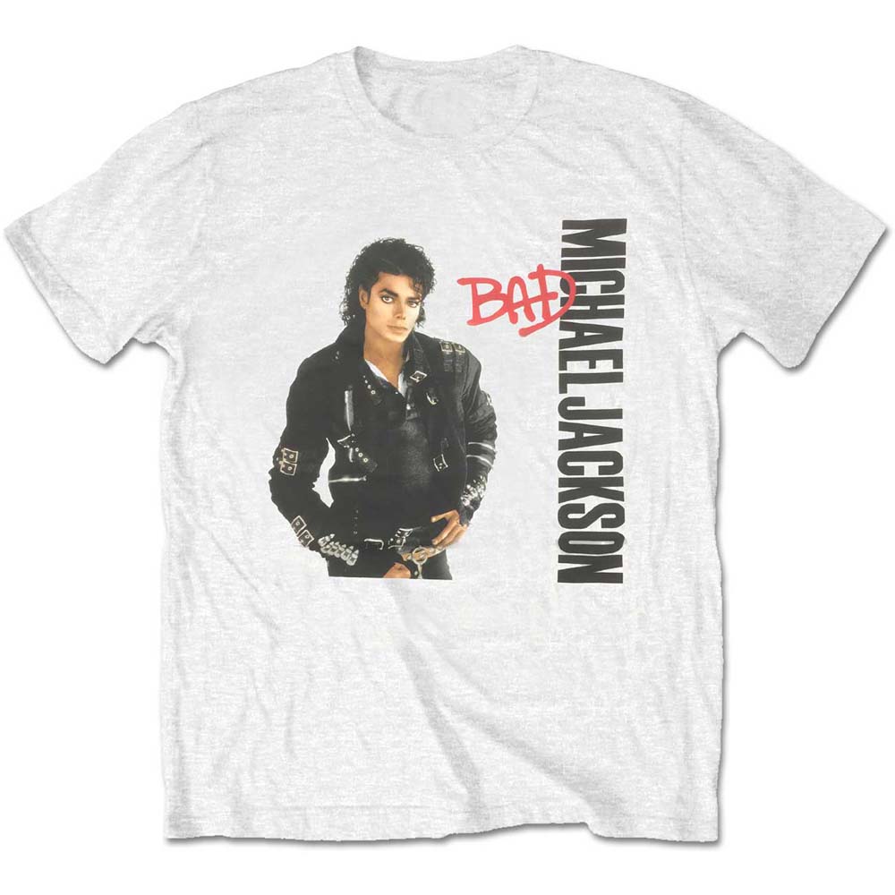 Tričko Michael Jackson - Bad, Unisex,Biela,XXL