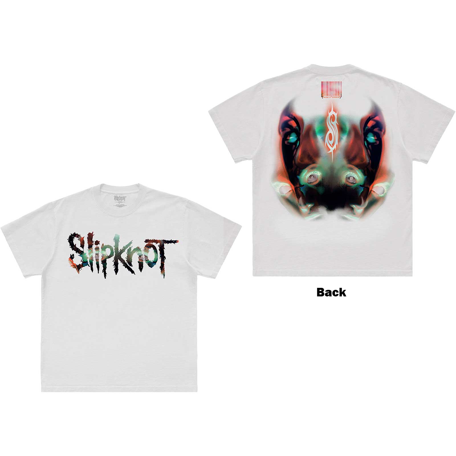 Tričko Slipknot - Adderall Faceback, Unisex,Biela,XXL