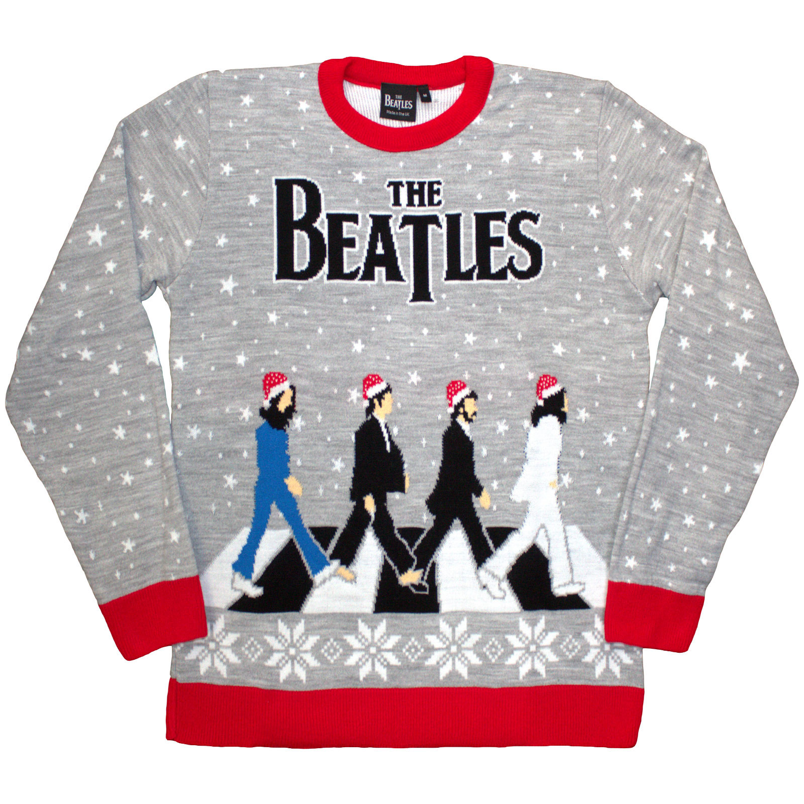 Crewneck The Beatles - Drop T / Abbey Road Xmas, Unisex,Šedá,XXL
