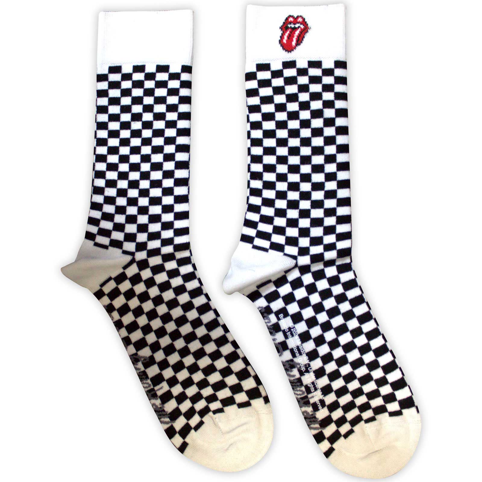 Ponožky The Rolling Stones - Check, Unisex,Biela,UK 7 - 11