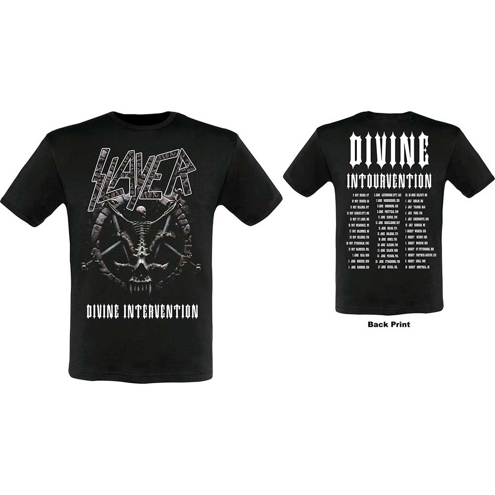 Tričko Slayer - Divine Intervention 2014 Dates, Unisex,Čierna,XXL