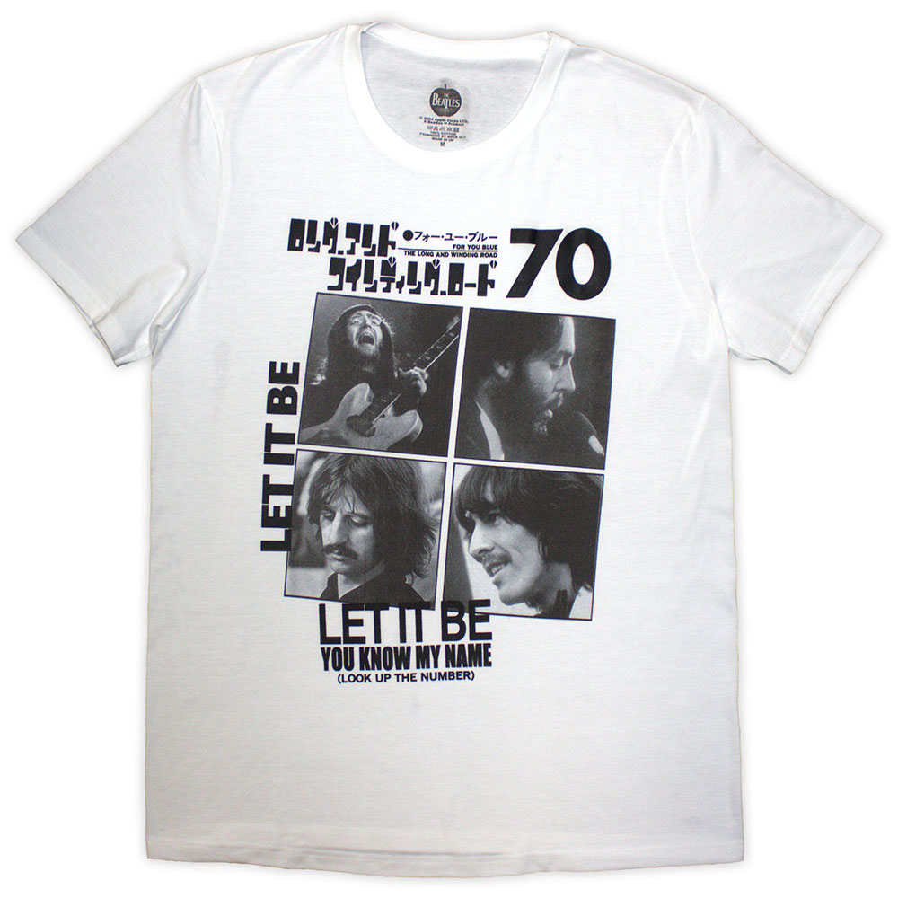 Tričko The Beatles - 1970, Unisex,Biela,XXL