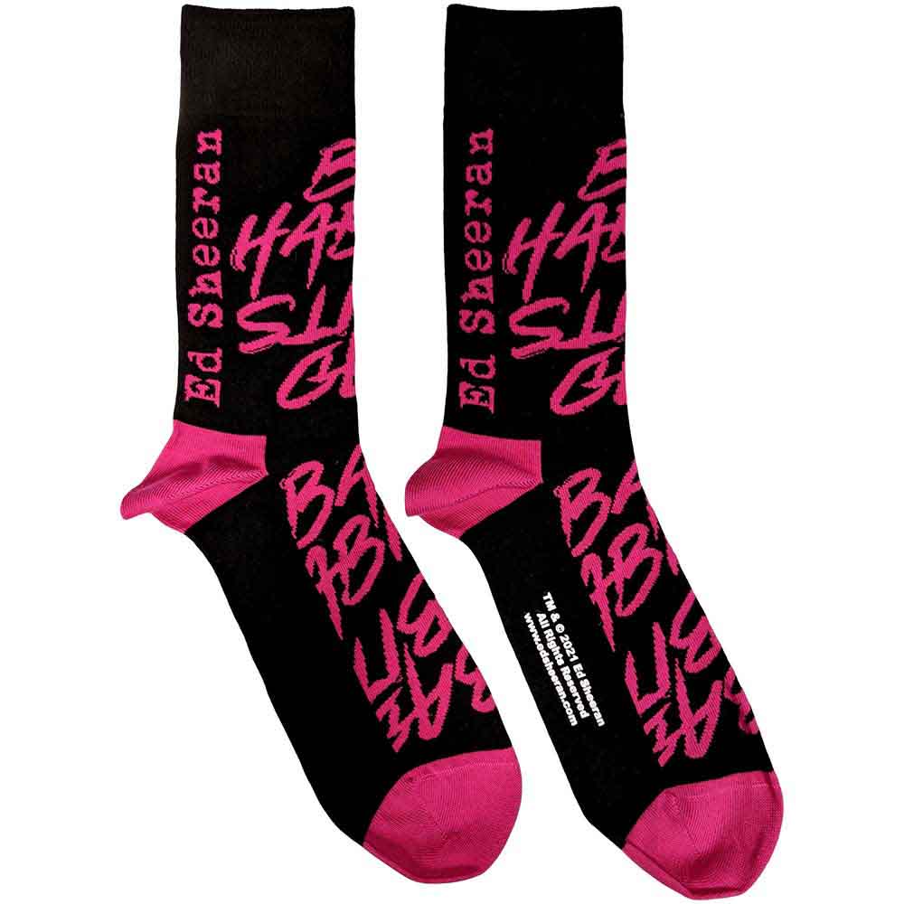 Ponožky Ed Sheeran - Bad Habits, Unisex,Čierna,UK 7 - 11
