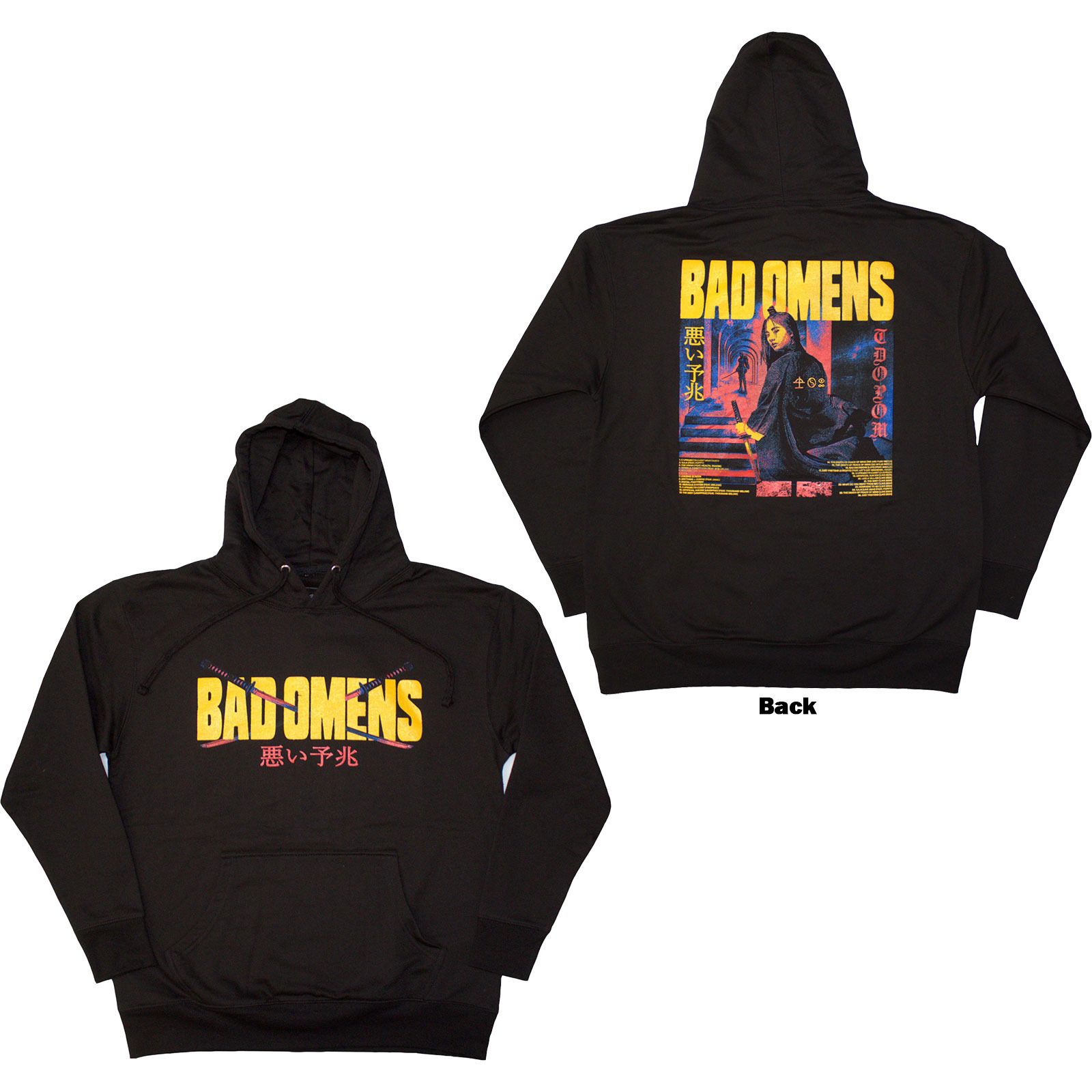 Mikina Bad Omens - Samurai Woman, Unisex,Čierna,XL