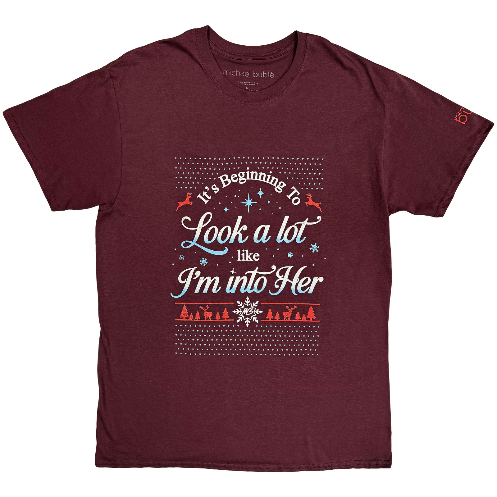 Tričko Michael Bublé - Into Her, Unisex,Červená,XXL