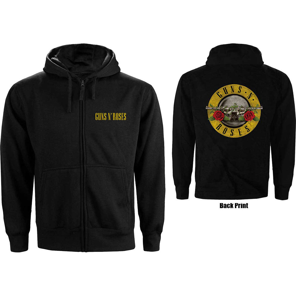 Mikina na zips Guns N’ Roses - Classic Logo, Žena,Čierna,M