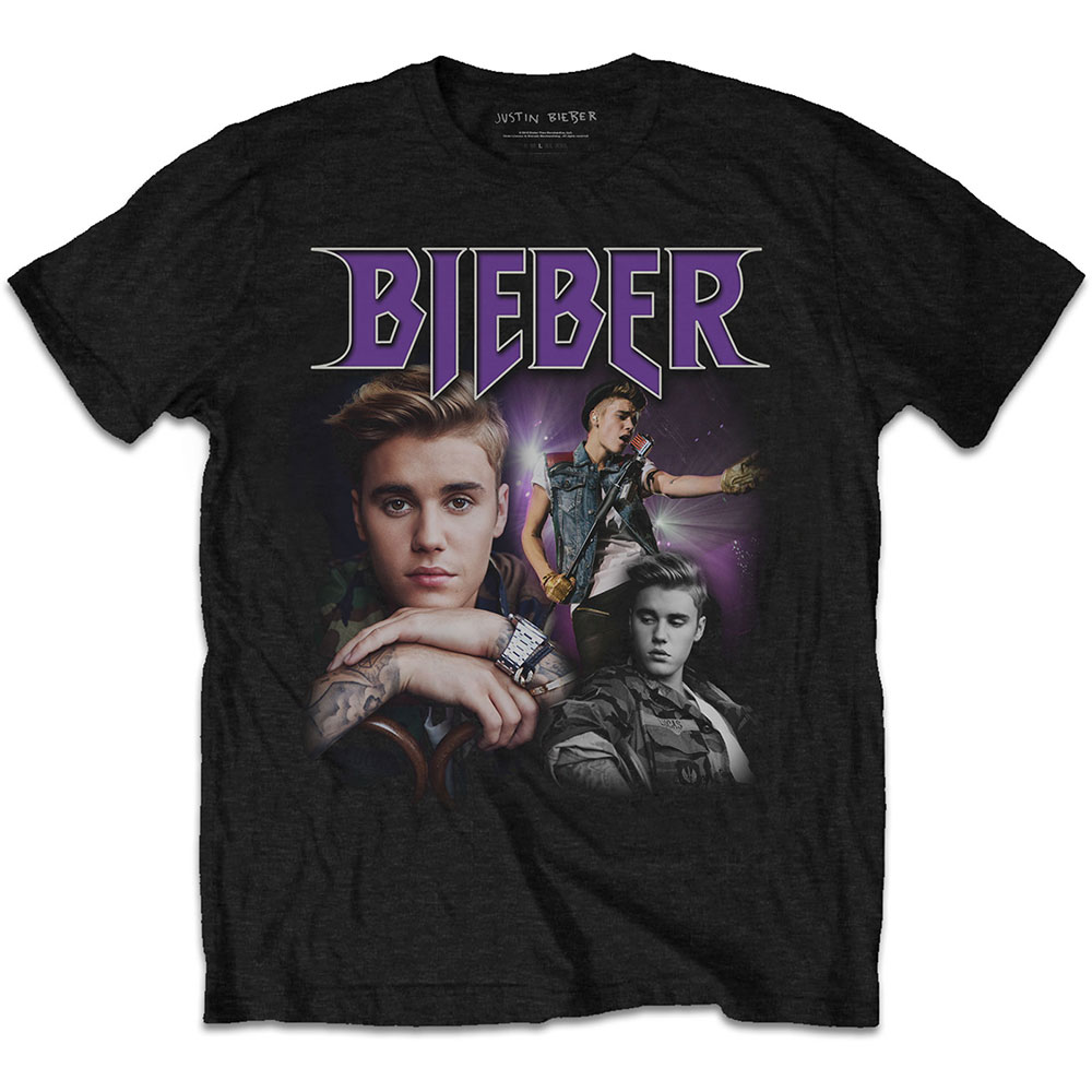 Tričko Justin Bieber - JB Homage, Unisex,Čierna,S