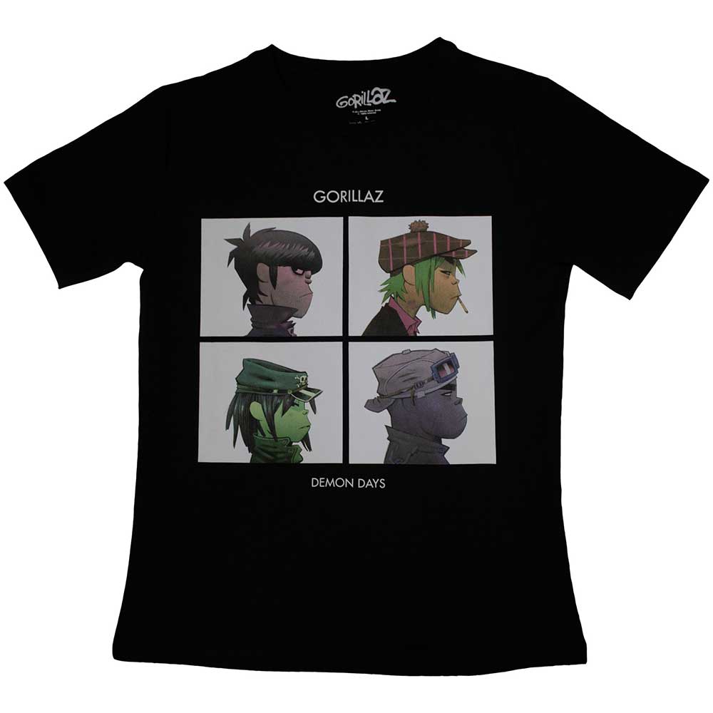 Tričko Gorillaz - Demon Days, Žena,Čierna,XXL