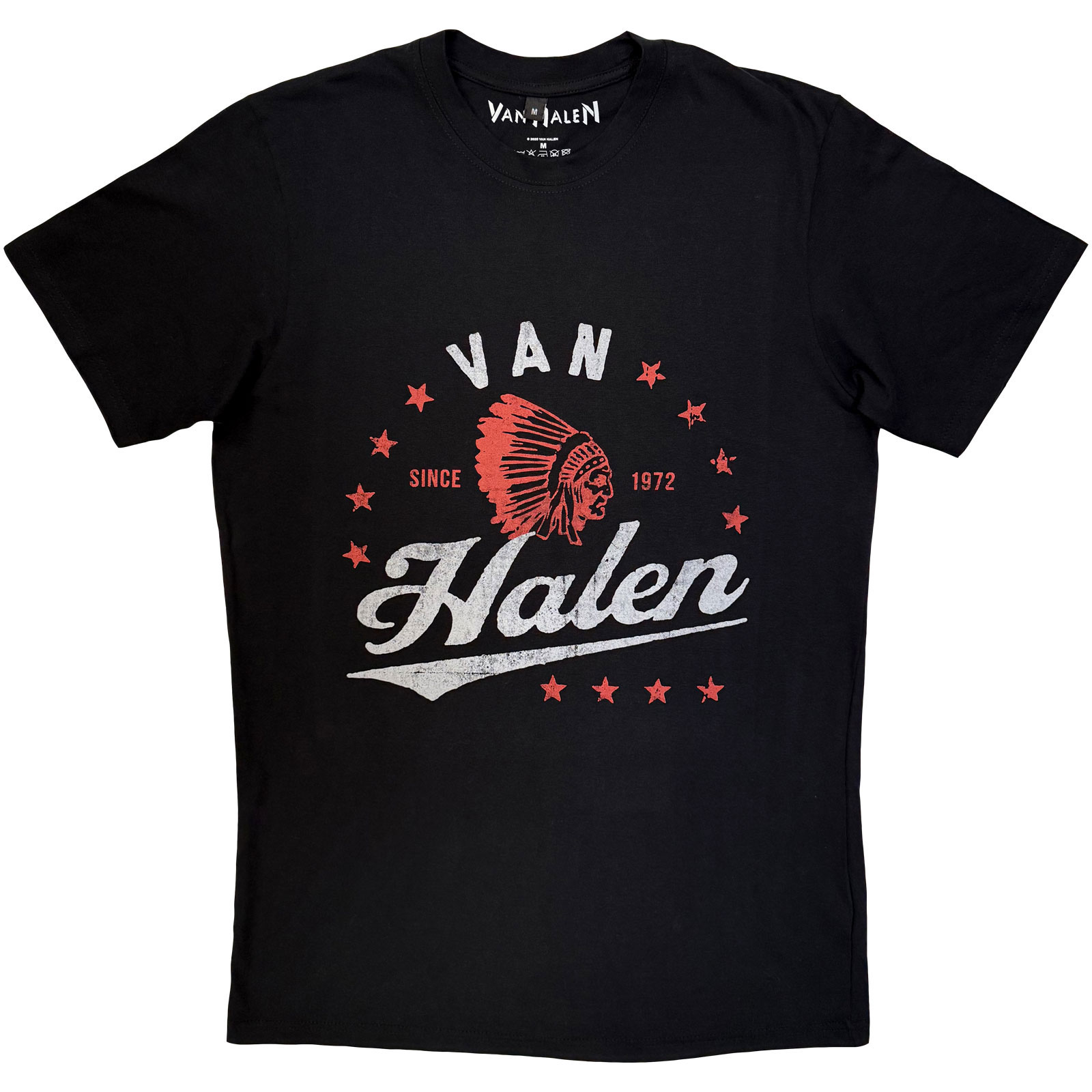 Tričko Van Halen - Red Indian, Unisex,Čierna,XL