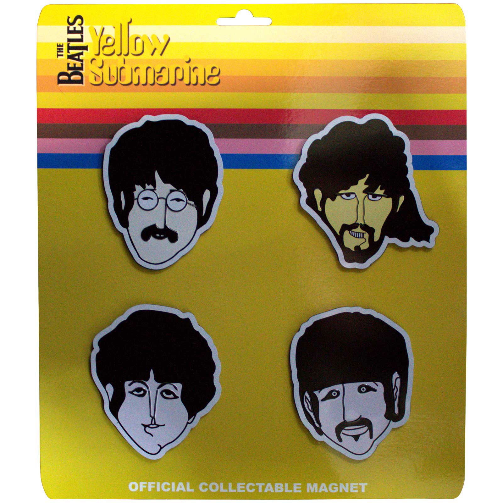 Magnetka The Beatles - Yellow Submarine Heads Embossed