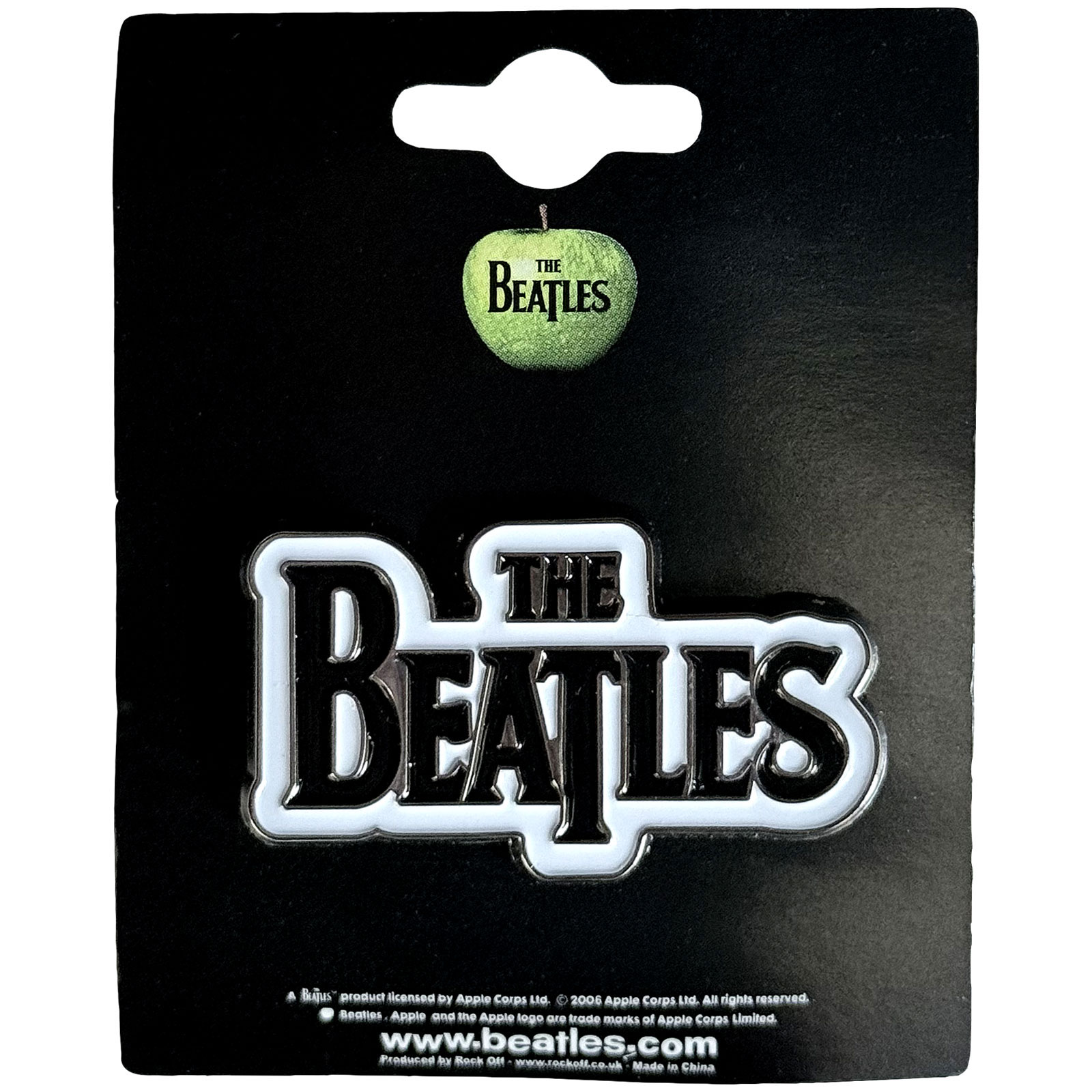 Odznak The Beatles - Drop T Logo, Čierna,Univerzálna