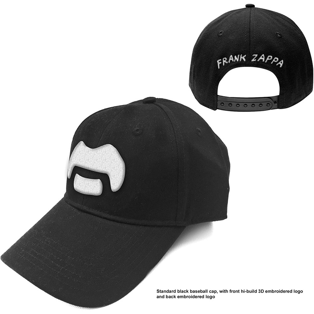 Šiltovka Frank Zappa - White Moustache, Unisex,Čierna,Univerzálna