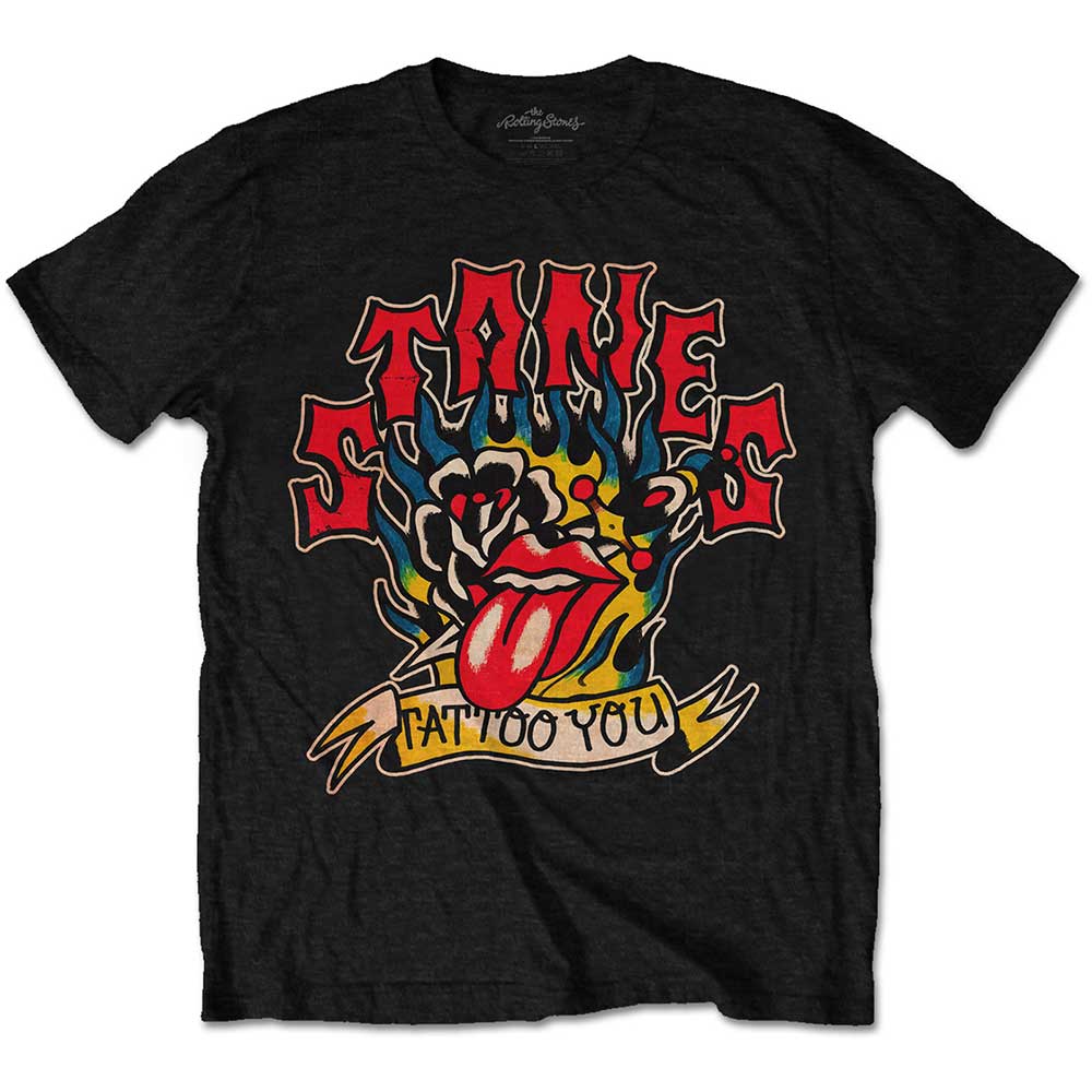 Tričko The Rolling Stones - Tattoo You Blue Flames, Unisex,Čierna,XXL