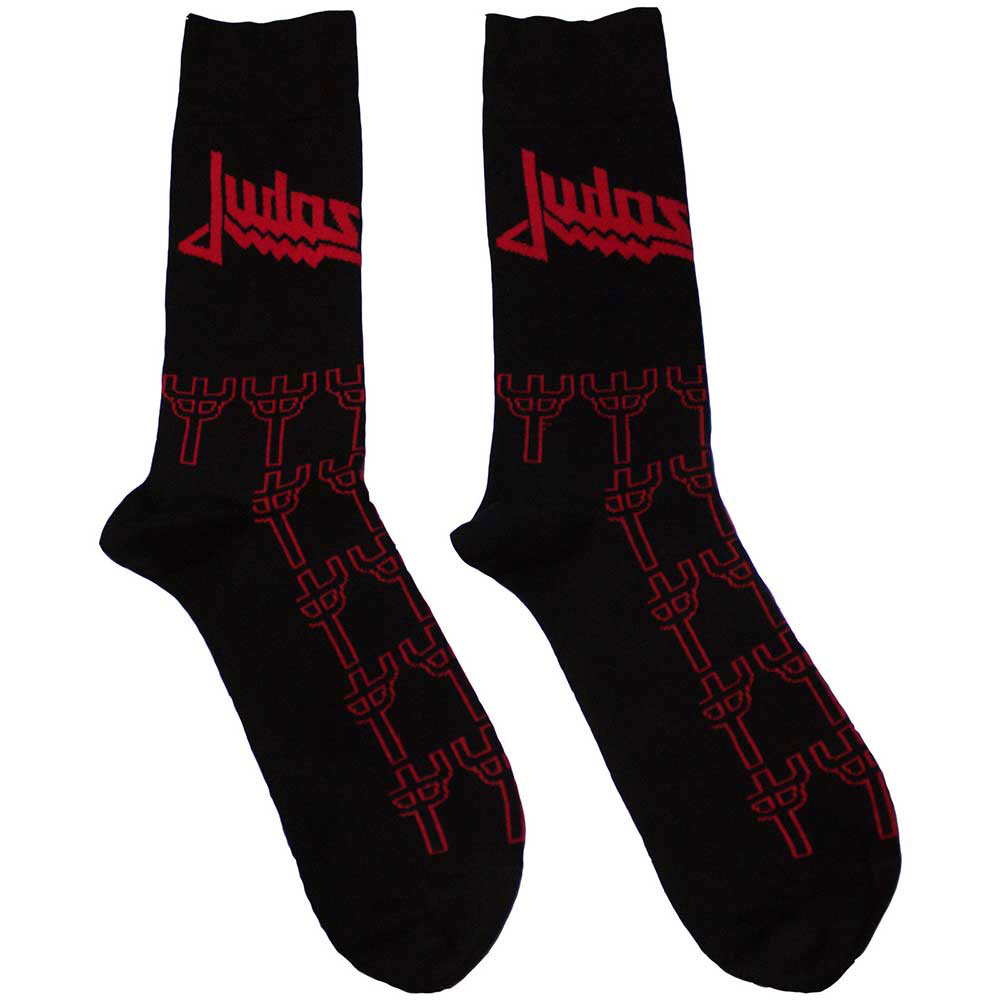 Ponožky Judas Priest - Trident Pattern, Unisex,Čierna,UK 4 - 7