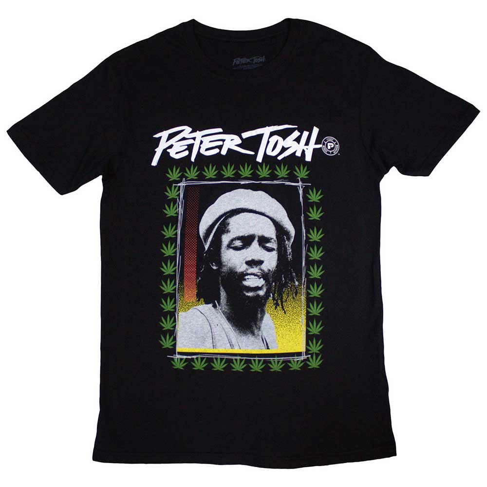 Tričko Peter Tosh - Leaf Frame, Unisex,Čierna,XXL