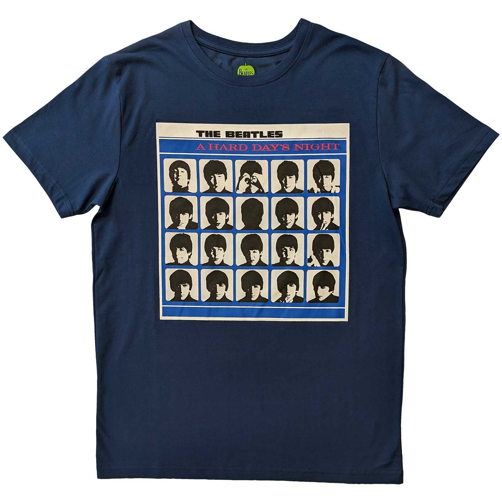 Tričko The Beatles - A Hard Day's Night Album Cover, Unisex,Modrá,XL